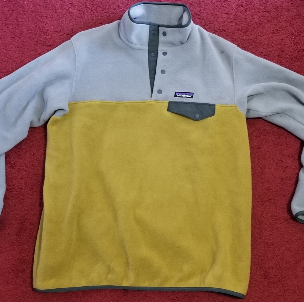 Patagonia Synchilla Yellow Snap T Fleece L